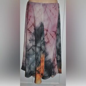 Johnny Was Calme Tie Dye Asymmetrical Maxi Skirt size S NWT $225